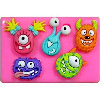 Monsters fondant silicone mould