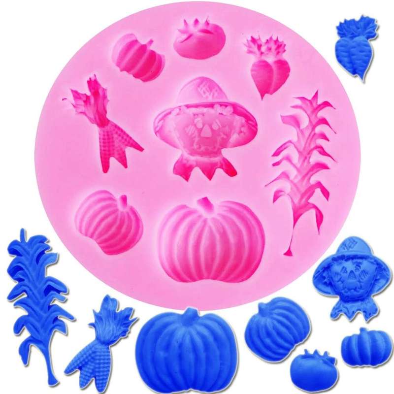 Silicone Mould Autumn Easter Garden Pumpkins Vegetables