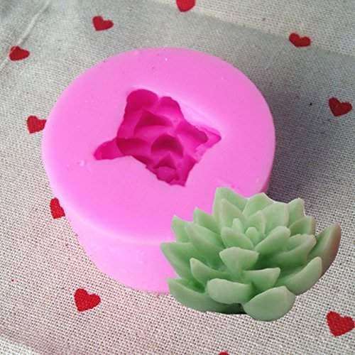 3D Succulent silicone mould,size of succulent 3x3cm M
