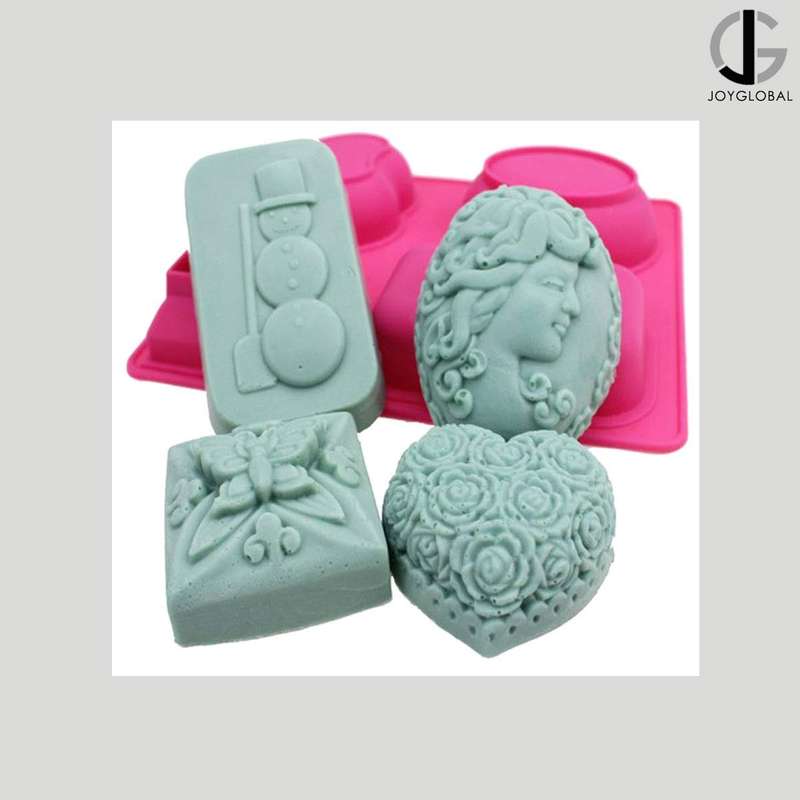Snowman, rose, butterfly and lady face