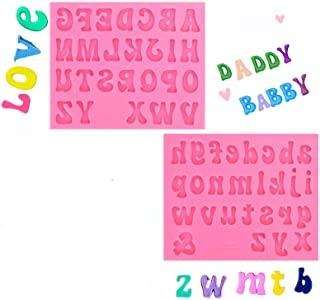 Lower and upper alphabet silicone mould, 12x10cm