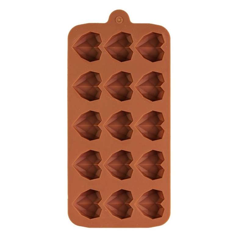 Silicone mould chocolate geometric Heart 15 cavity