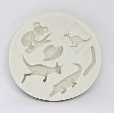 Silicone mould various animal, Crocodile, kangaroo and bear