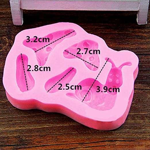 Mushroom and snail silicone mould