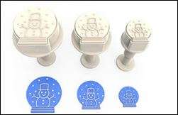 Pastime Christmas Snow Globe Cookie Plunger Cutter Set