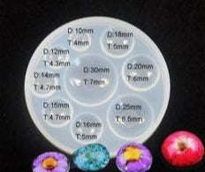 Half Sphere Pearl soft silicone mould for resin jewelry