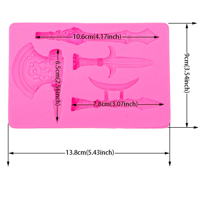 Sword Silicone Mould, Bottom Sword
