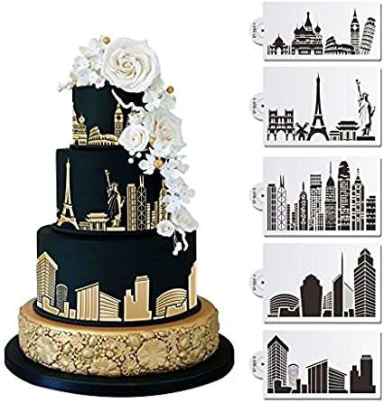 Stencil Eiffel tower, 5 per set
