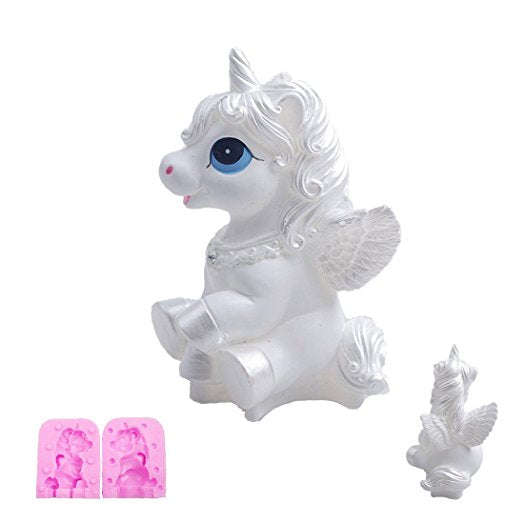 3D unicorn silicone mould, 7.5x4.5cm