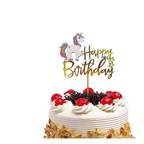 Nr166 Acrylic Cake Topper Unicorn Happy Birthday