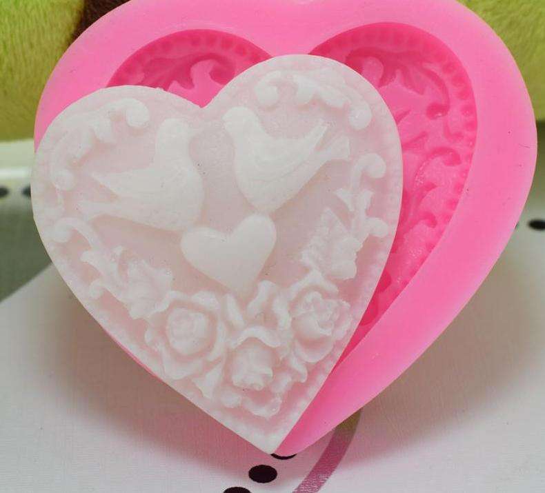 Silicone Mould Mandarin Duck Heart