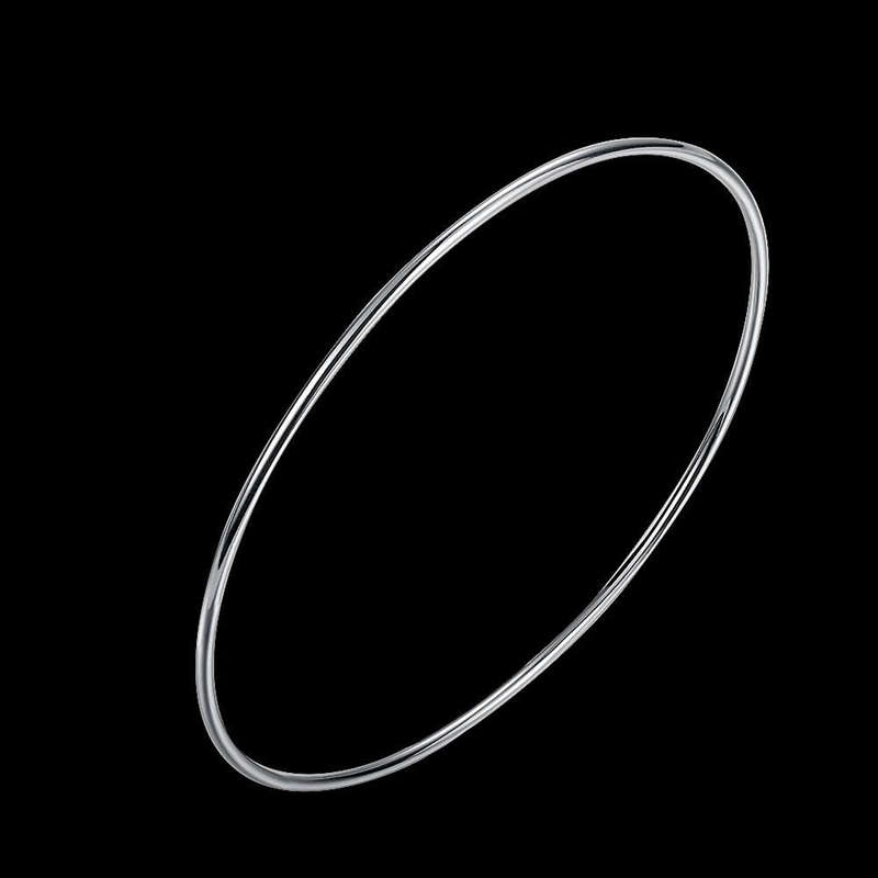 Lucky Silver - Silver Designer Smooth Thin Bangle - LOCAL STOCK - LSB123