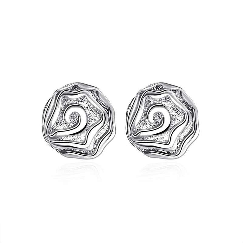 Lucky Silver - Silver Designer Rose Earrings - LOCAL STOCK - LSE003