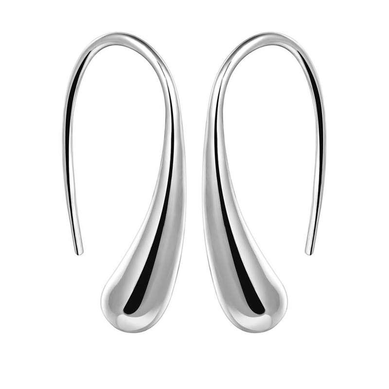 Lucky Silver - Silver Designer Long Teardrop Earrings - LOCAL STOCK - LSE004