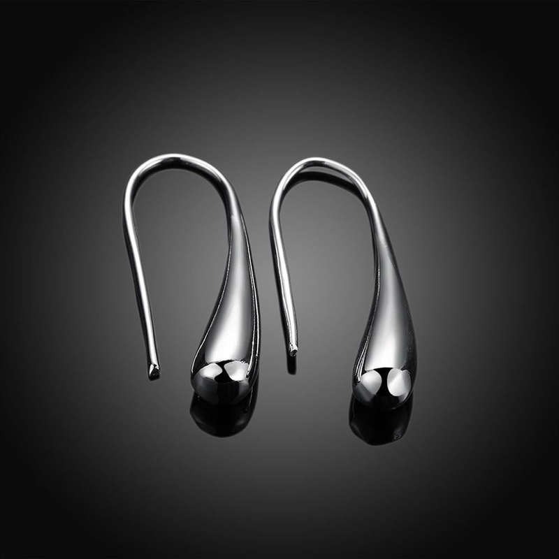 Lucky Silver - Silver Designer Long Teardrop Earrings - LOCAL STOCK - LSE004