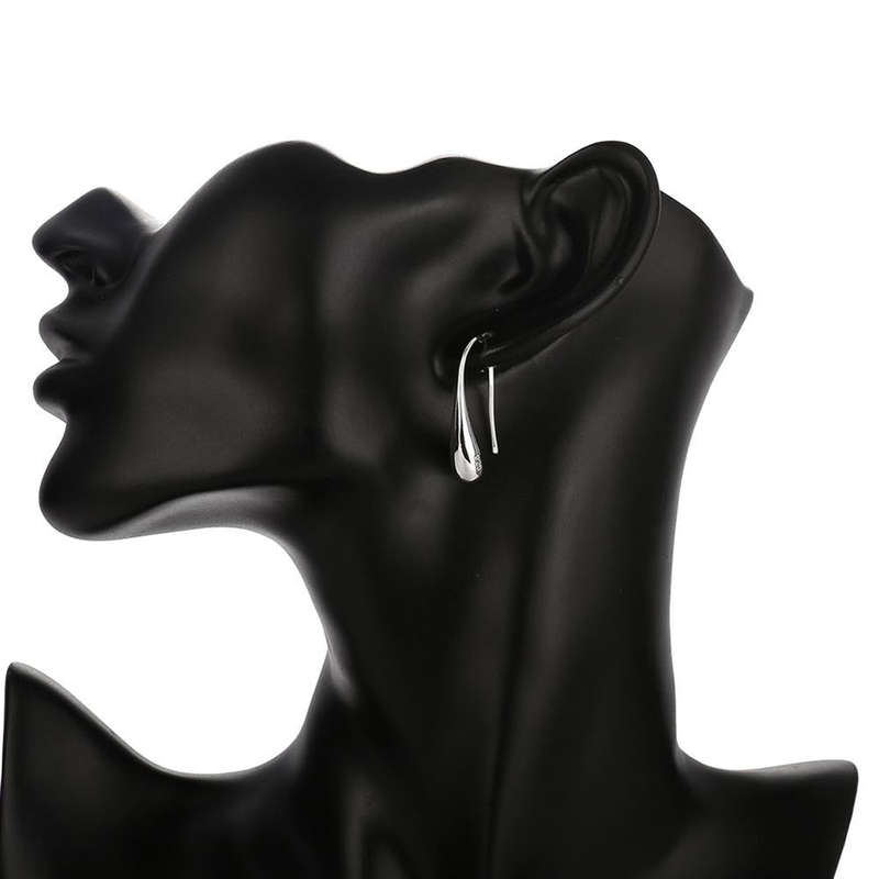 Lucky Silver - Silver Designer Long Teardrop Earrings - LOCAL STOCK - LSE004