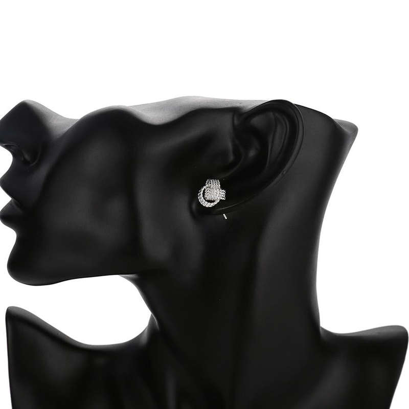 Lucky Silver - Silver Designer Stud Knot Earrings - LOCAL STOCK - LSE013