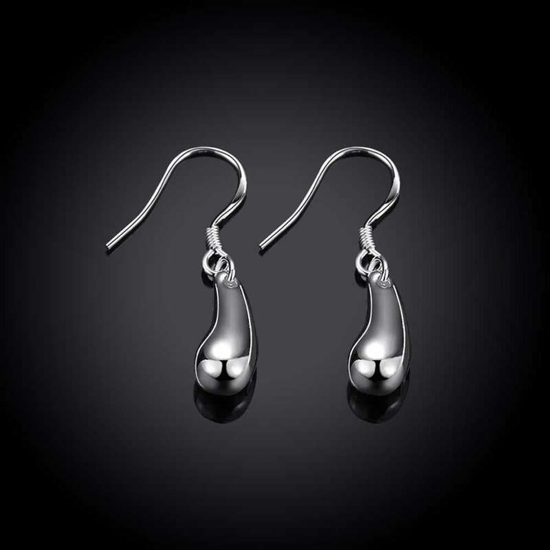 Lucky Silver - Silver Designer Tiny Tear Drop Dangle Earrings - LOCAL STOCK - LSE036