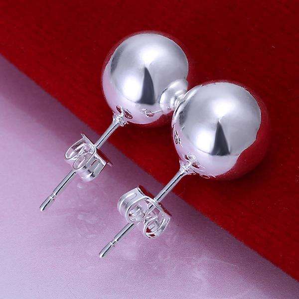 Lucky Silver - Silver Designer Solid Ball Stud Earrings - LOCAL STOCK - LSE074