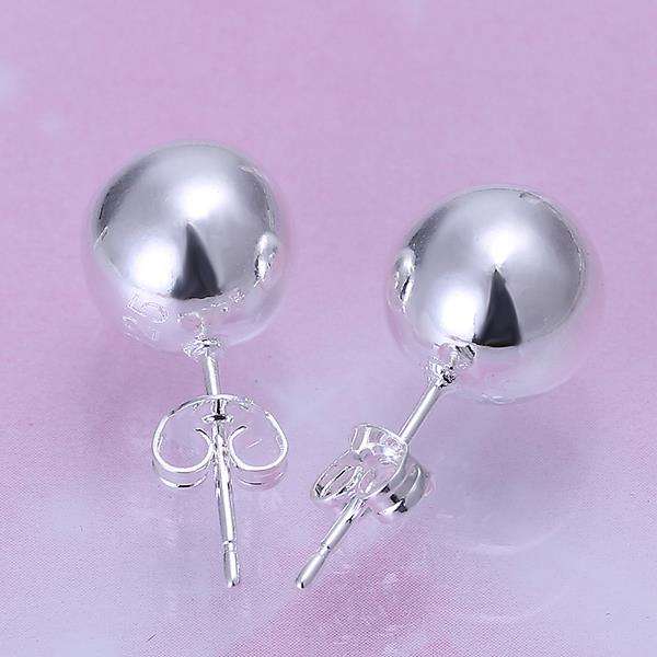Lucky Silver - Silver Designer Solid Ball Stud Earrings - LOCAL STOCK - LSE074