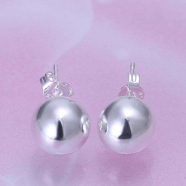 Lucky Silver - Silver Designer Solid Ball Stud Earrings - LOCAL STOCK - LSE074