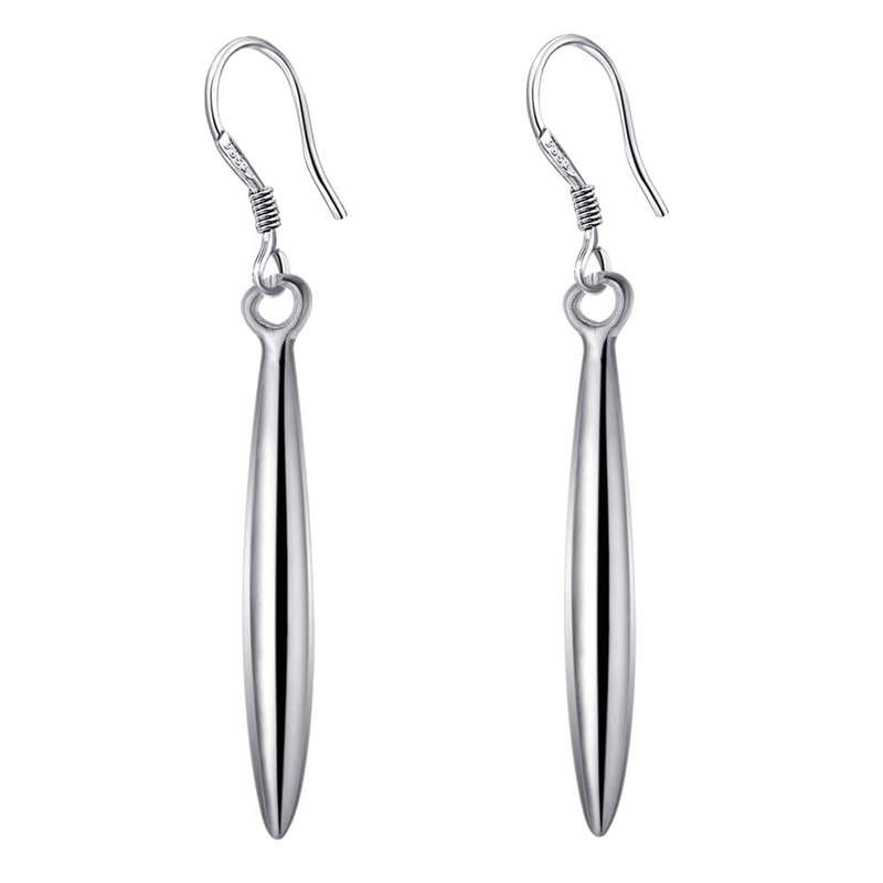 Lucky Silver - Silver Designer Pen Dangle Earrings - LOCAL STOCK - LSE212