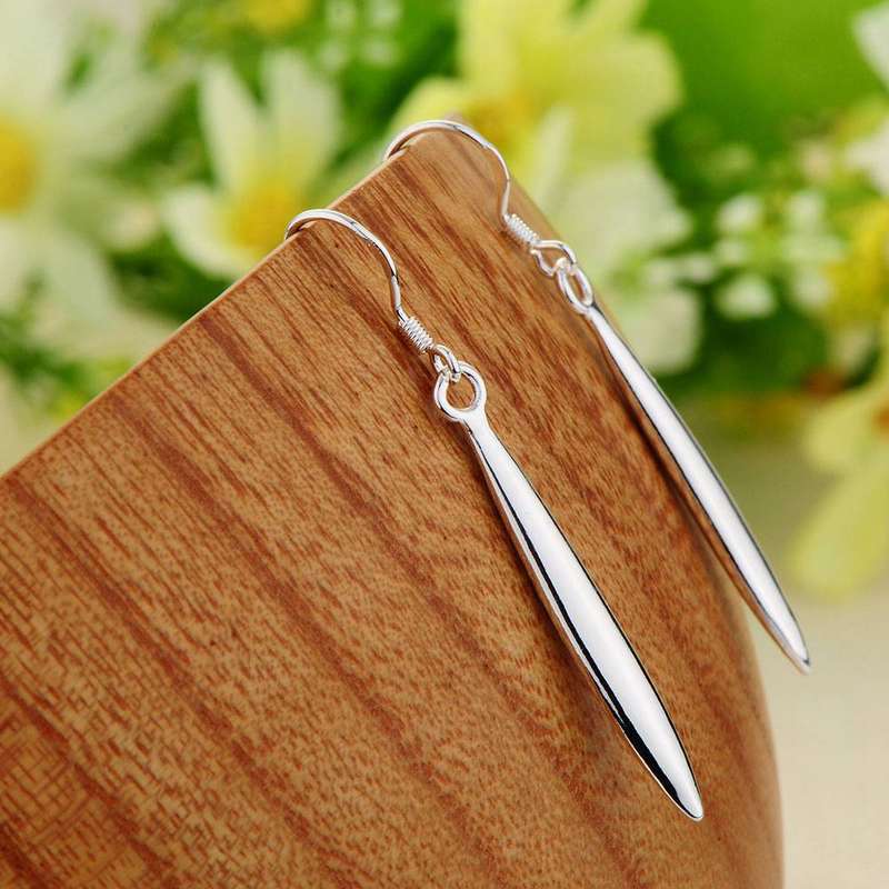 Lucky Silver - Silver Designer Pen Dangle Earrings - LOCAL STOCK - LSE212