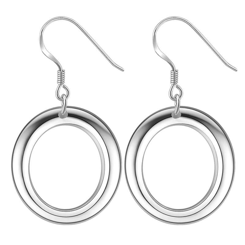 Lucky Silver - Silver Designer Open Circle Earrings - LOCAL STOCK - LSE217