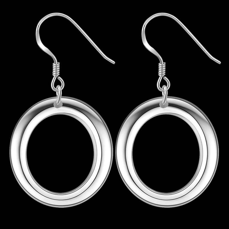 Lucky Silver - Silver Designer Open Circle Earrings - LOCAL STOCK - LSE217