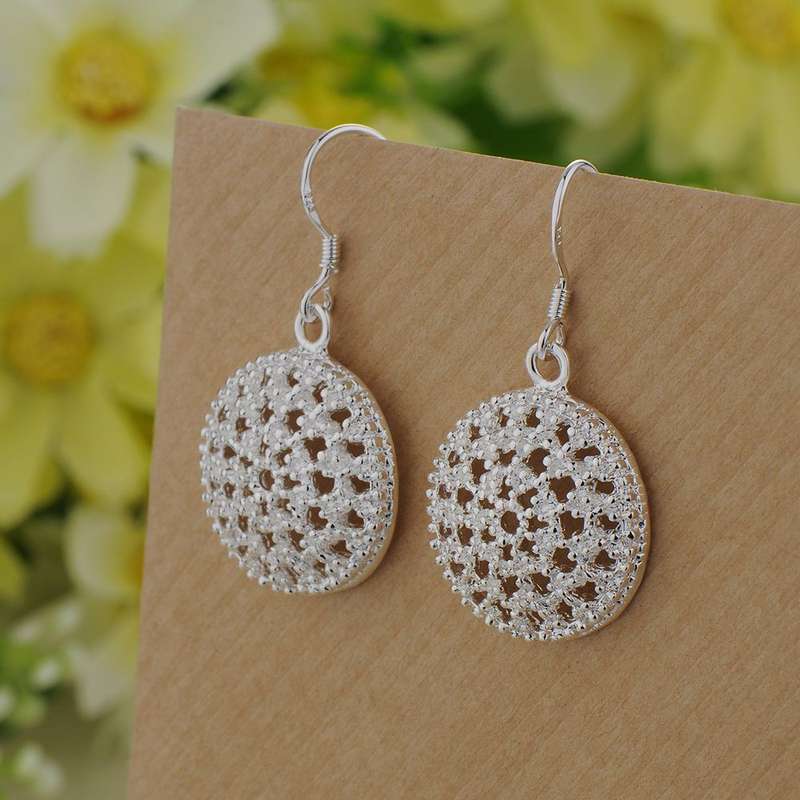 Lucky Silver - Silver Designer Round Kaleidoscope Earrings - LOCAL STOCK - LSE252