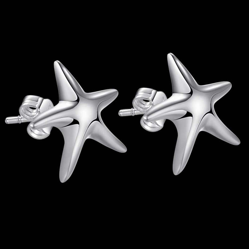 Lucky Silver - Silver Designer Star Fish Stud Earrings - LOCAL STOCK - LSE280
