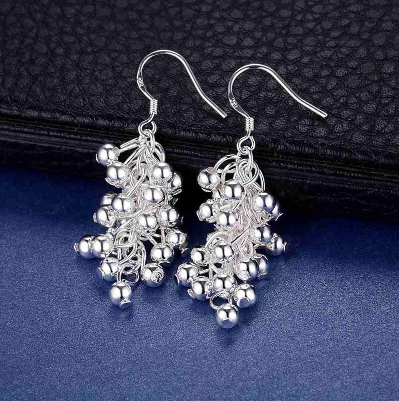 Lucky Silver - Silver Designer Small Balls Dangle Earrings - LOCAL STOCK - LSE314