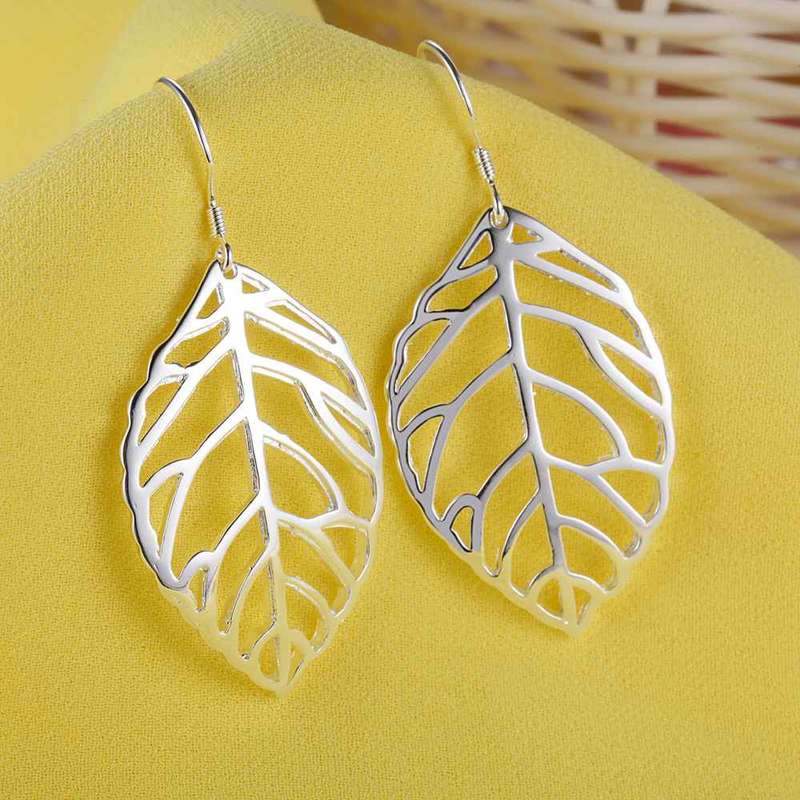 Lucky Silver - Silver Designer Leaf Earrings - LOCAL STOCK - LSE423
