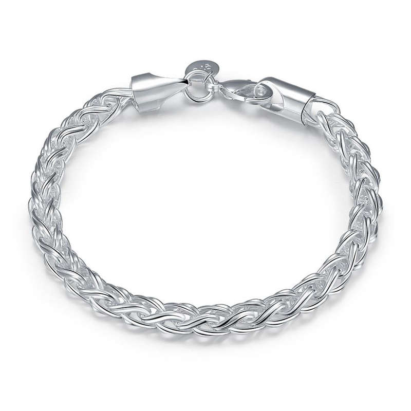 Lucky Silver - Silver Designer Weave Bracelet 6mm - LOCAL STOCK - LSH070