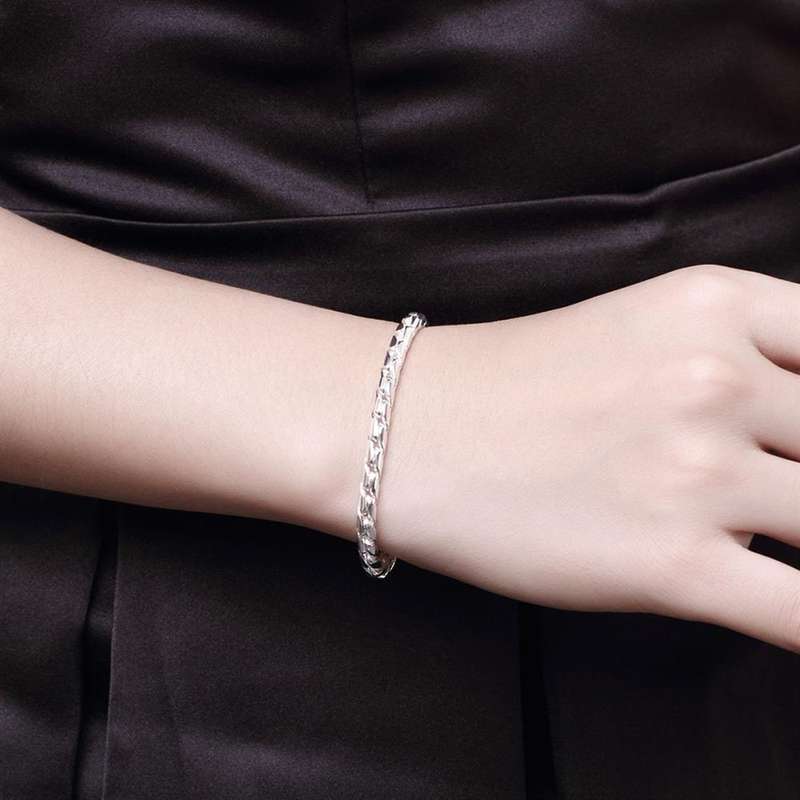 Lucky Silver - Silver Designer Unisex Twisted Rope Bracelet - LOCAL STOCK - LSH210