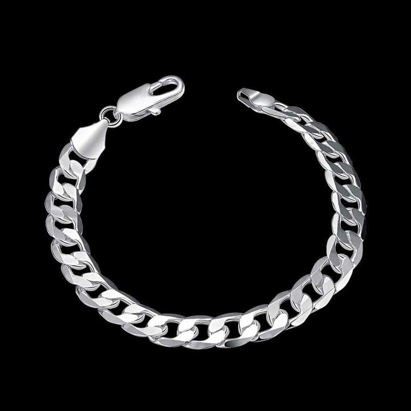 Lucky Silver - Silver Designer Unisex Curb Bracelet - LOCAL STOCK - LSH246