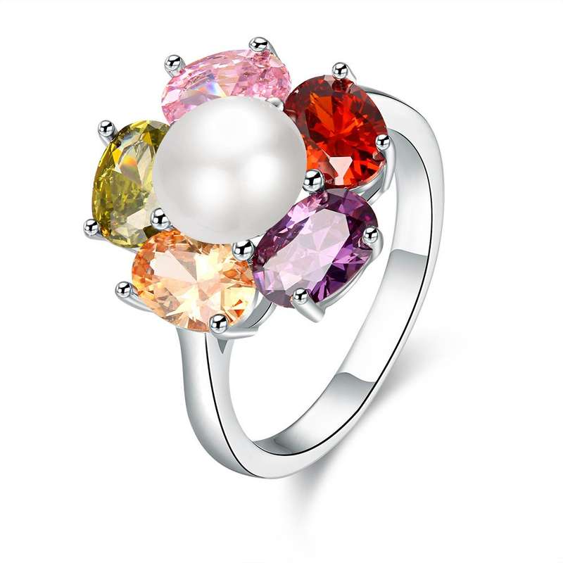 White Gold Ring LSR412-A - 8