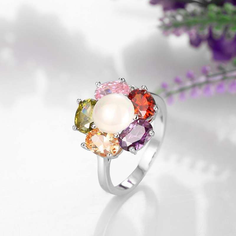 White Gold Ring LSR412-A - 8