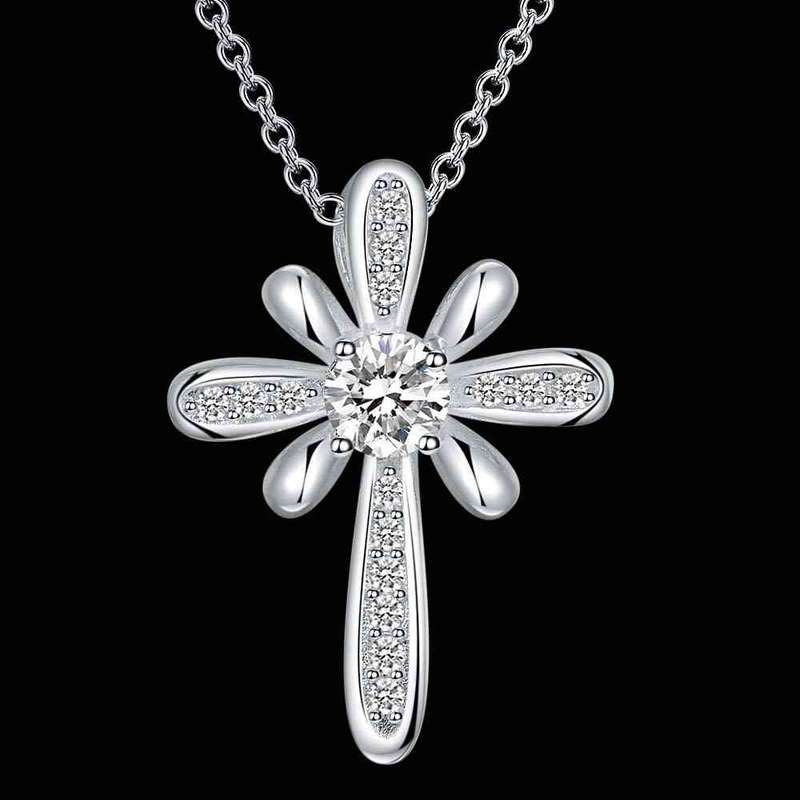 Silver Necklace LSN1196 - 2.5*3.3 18"