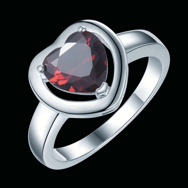 Lucky Silver - Silver Designer Bold Heart Ring - LOCAL STOCK - LSR018