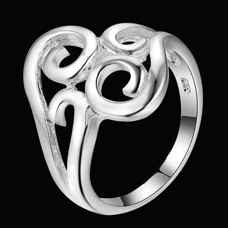Lucky Silver - Silver Designer Swirl CurlContempory Ring - LOCAL STOCK - LSR221