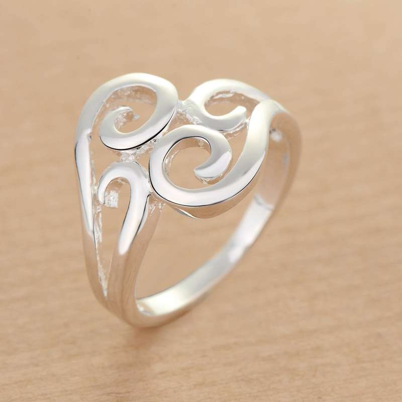 Lucky Silver - Silver Designer Swirl CurlContempory Ring - LOCAL STOCK - LSR221
