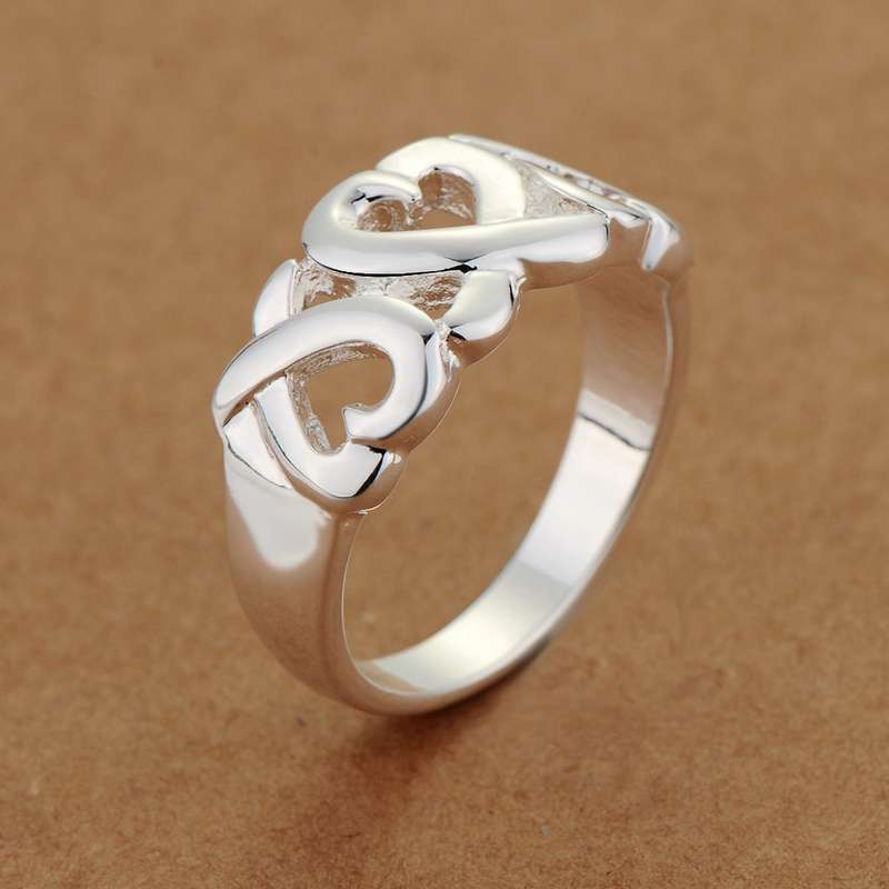 Lucky Silver - Silver Designer Cross Heart Ring - LOCAL STOCK - LSR237-8