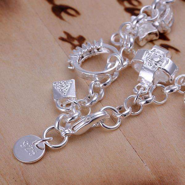 Lucky Silver - Silver Designer Charm Bracelet - LOCAL STOCK - LSH144