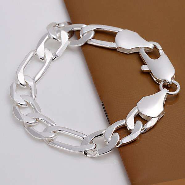 Lucky Silver - Silver Designer Men's Figaro Chain Bracelet - LOCAL STOCK - LSH163