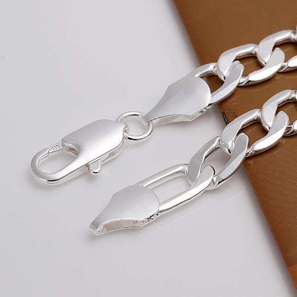 Lucky Silver - Silver Designer Men's Figaro Chain Bracelet - LOCAL STOCK - LSH163