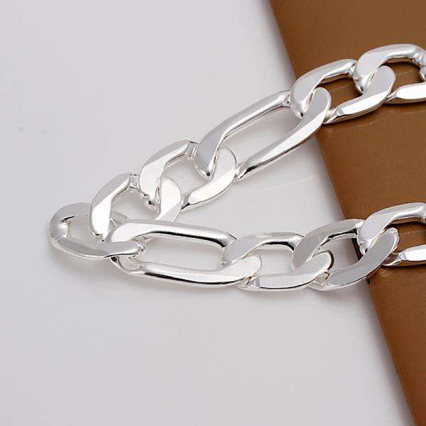 Lucky Silver - Silver Designer Men's Figaro Chain Bracelet - LOCAL STOCK - LSH163