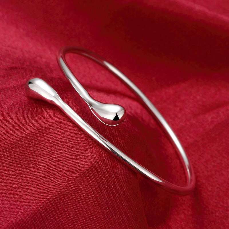 Lucky Silver - Silver Designer Teardrop Bangle - LOCAL STOCK - LSB005