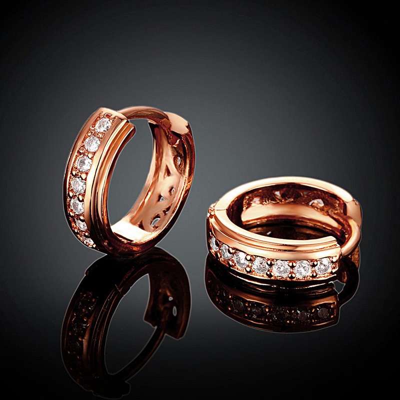 Rose Gold Earrings LSE008 - 1.5CM