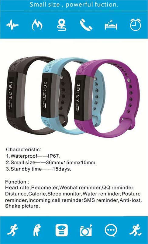 ****NEW!!!****  HEART RATE HEALTH FITNESS SMARTWATCH/BRACELET/TRACKER - Blue